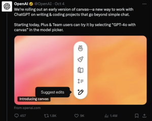 ChatGPT Canvas上线，Canvas 的主要功能与特点介绍，附带详细教程